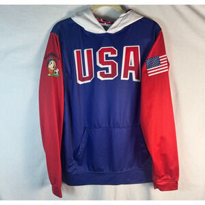 Titanium Sportswear Mundialito Team USA Hoodie, Red White & Blue, Size Large (L)